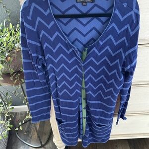 Women’s Gudrun Sjoden Long Sweater Cardigan Blue Size Large